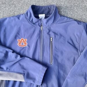 Auburn Tigers Full Zip Blue Jacket Long Sleeve Mens L